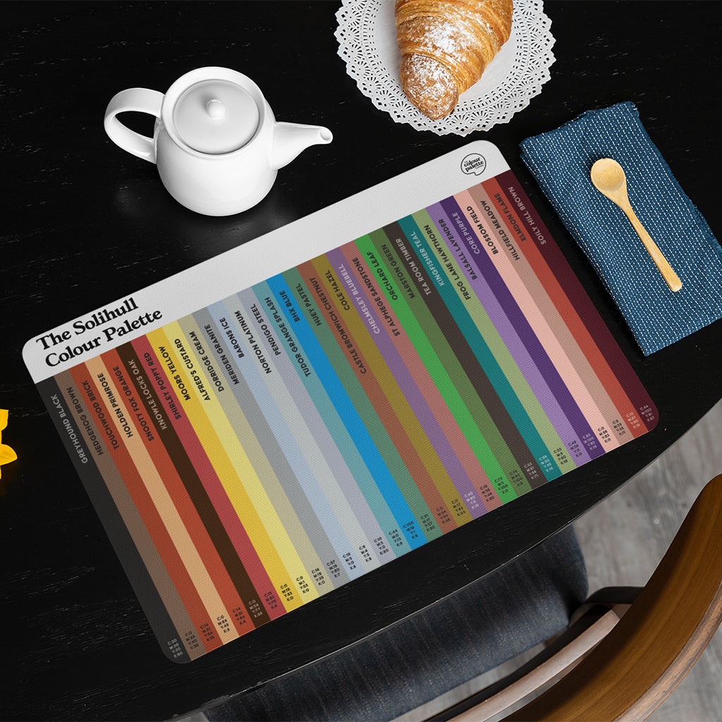 The Solihull Colour Palette Placemat