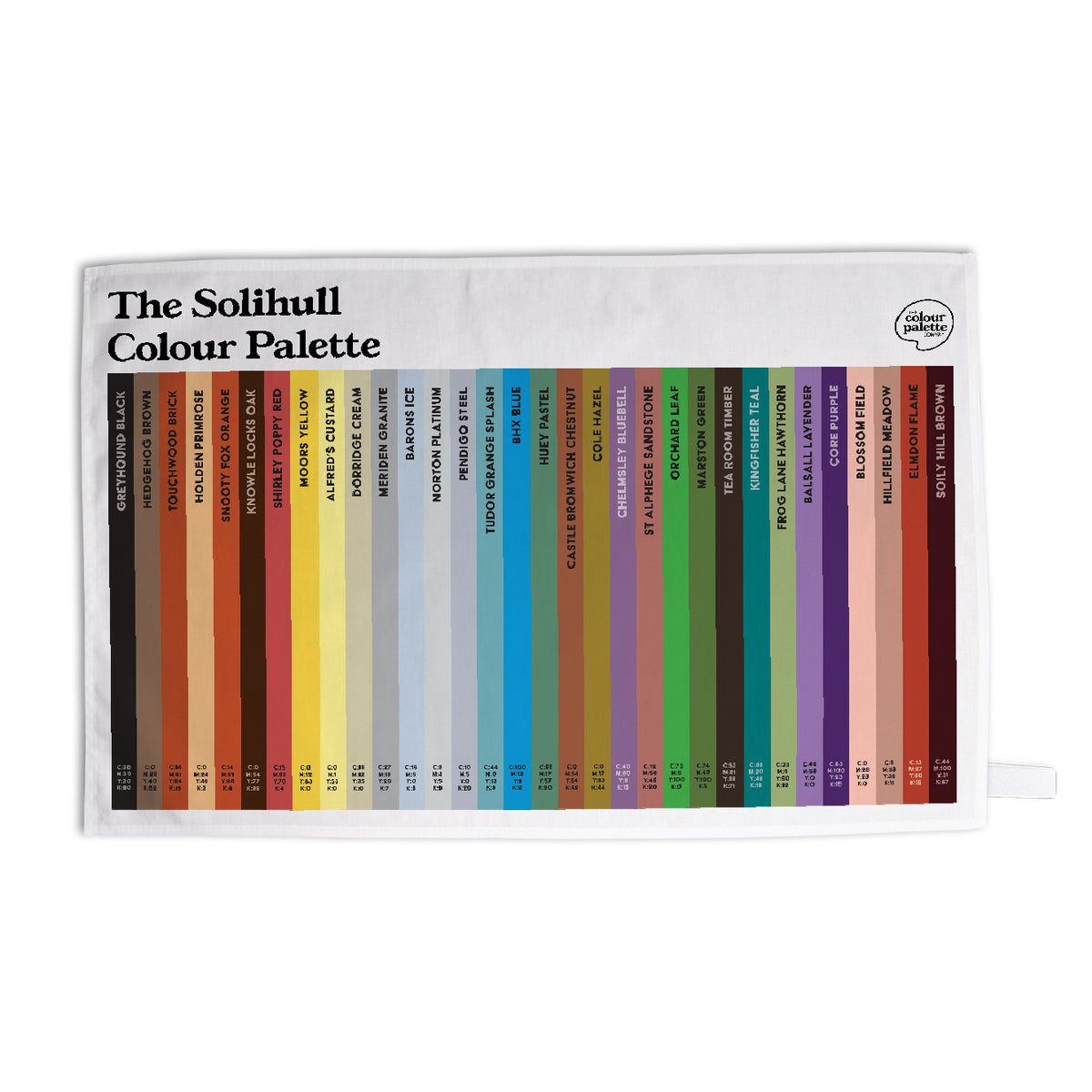 The Solihull Colour Palette Tea Towel