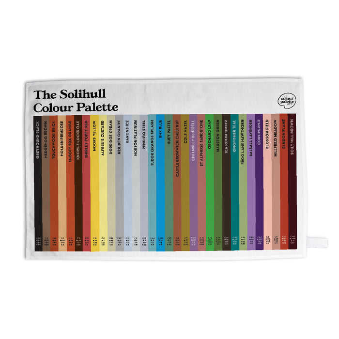 The Solihull Colour Palette Tea Towel