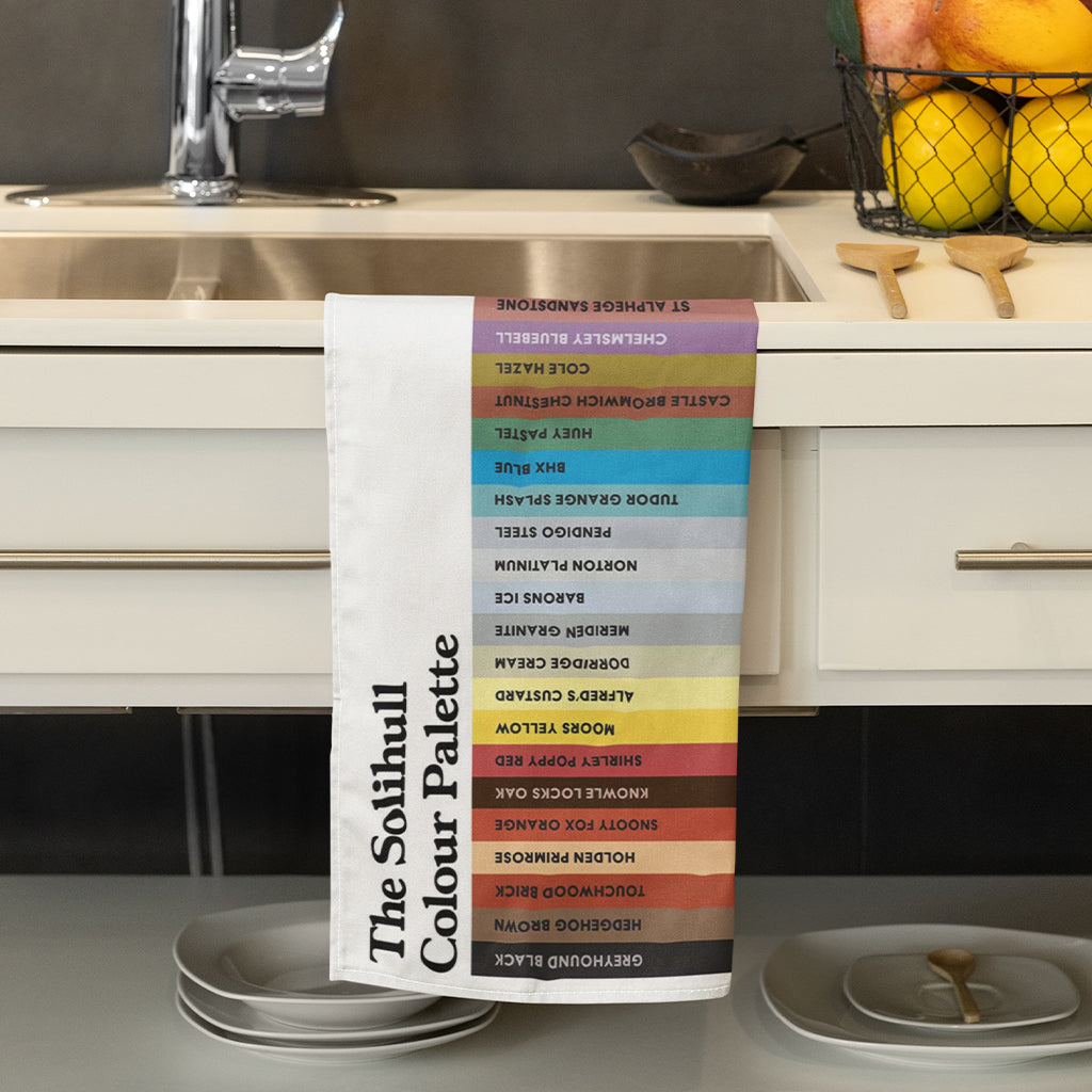 The Solihull Colour Palette Tea Towel