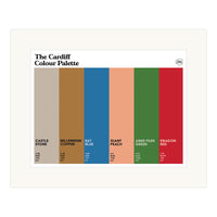 The Cardiff Colour Palette Mounted Wall Art Poster Print