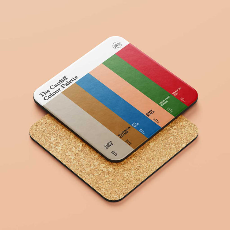 Cardiff Colour Palette Coaster Gift