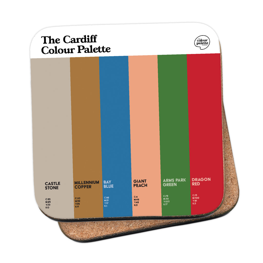Cardiff Colour Palette Coaster Gift