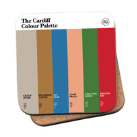 Cardiff Colour Palette Coaster Gift