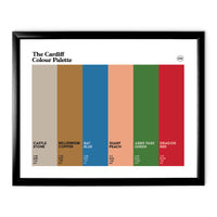 Cardiff colours and colour palette framed print