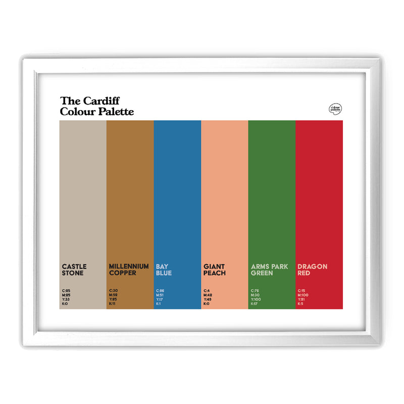 Cardiff Colour Palette Art Print | Unique Cardiff Wall Art – The Colour ...