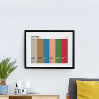 Cardiff colours and colour palette framed print