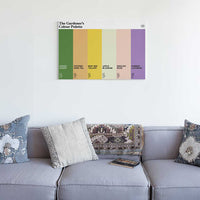gardeners art canvas wall art featuring the colours of gardening
