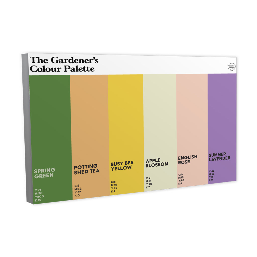 gardeners art canvas wall art featuring the colours of gardening