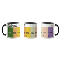 Gardeners mug featuring the colours of gardening