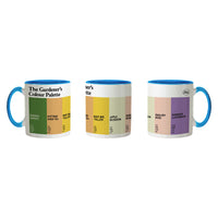 Gardeners mug featuring the colours of gardening