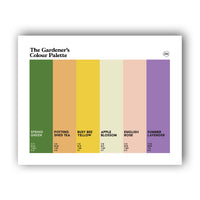 gardeners art unframed print  featuring the colours of gardening