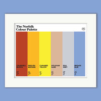 The Norfolk Colour Palette Mounted Art Print