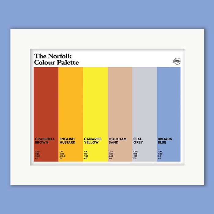 The Norfolk Colour Palette Mounted Art Print