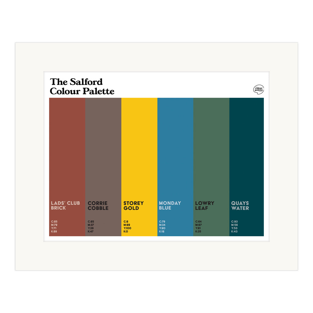 The Salford Colour Palette mounted art print