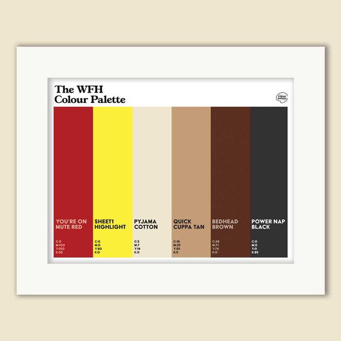 The WFH Colour Palette Mounted Art Print