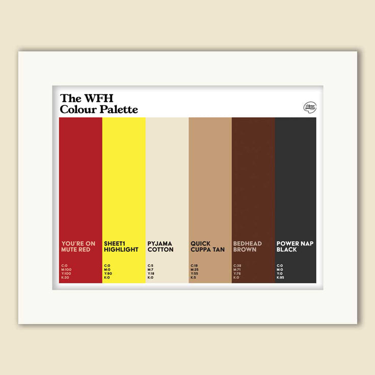 The WFH Colour Palette Mounted Art Print