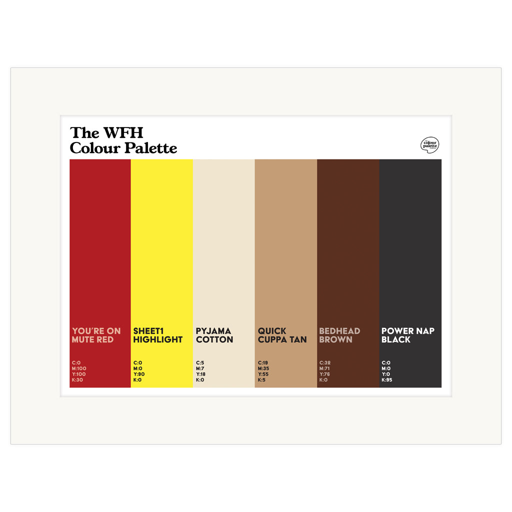 The WFH Colour Palette Mounted Art Print