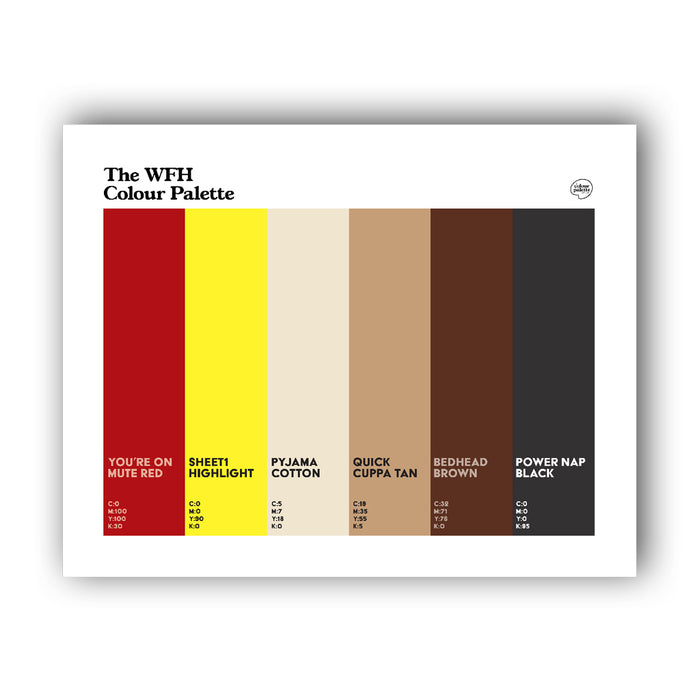 The WFH Colour Palette Art Print