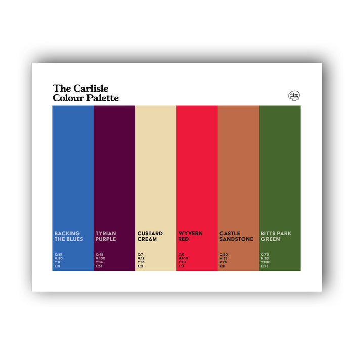 Colours of Carlisle on a poster print