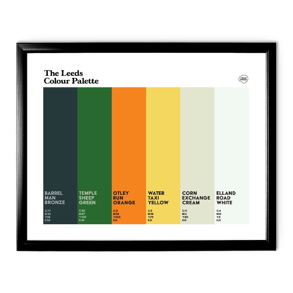 The Leeds Colour Palette Framed or Unframed Art Print - 11x14in