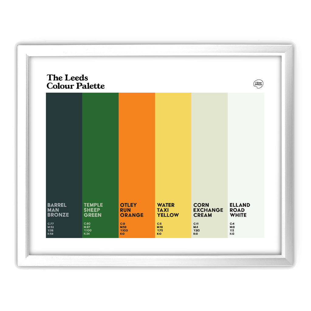 The Leeds Colour Palette Framed or Unframed Art Print - 11x14in