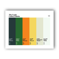 The Leeds Colour Palette Framed or Unframed Art Print - 11x14in