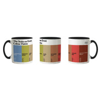 The colours of Stoke Staffordshire on the Stoke on Trent Colour Palette mug