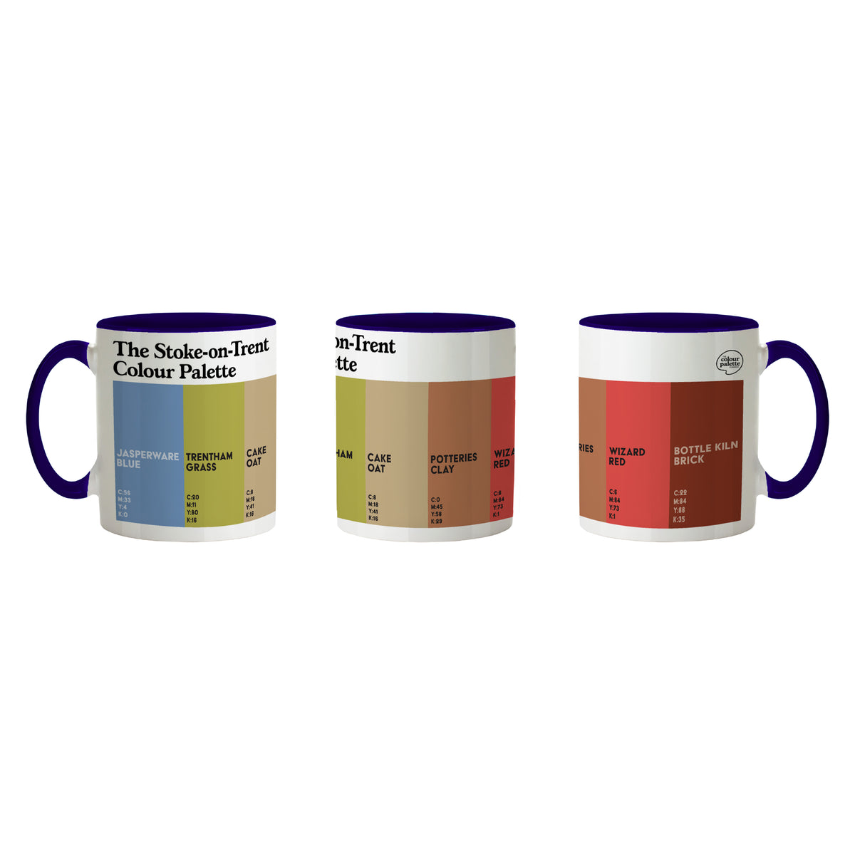 The colours of Stoke Staffordshire on the Stoke on Trent Colour Palette mug