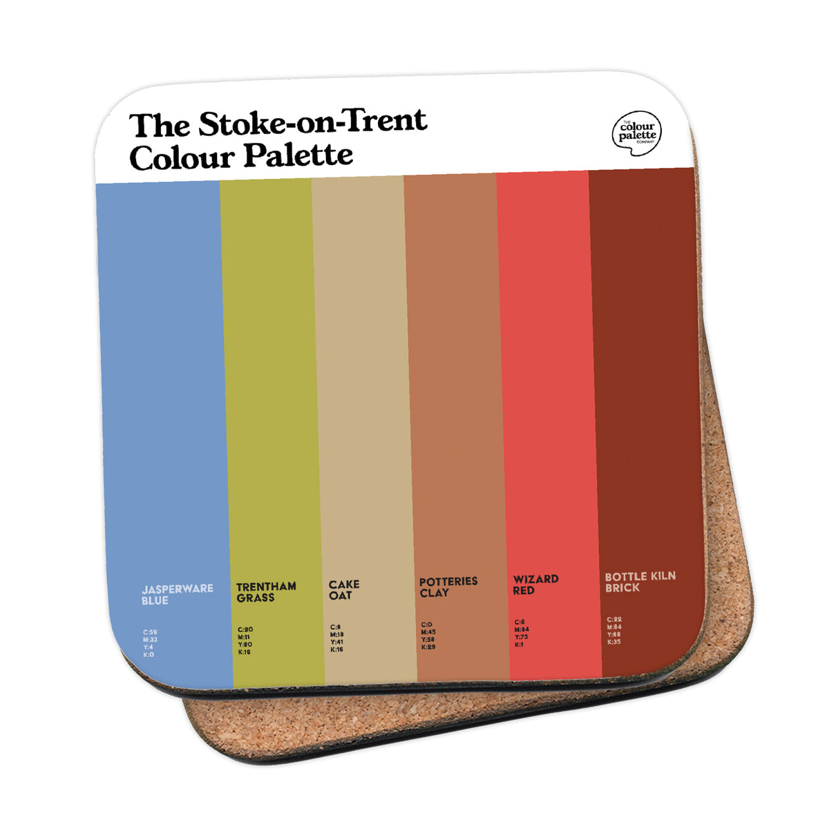 The Stoke on Trent Colour Palette Coaster Gift for new homes