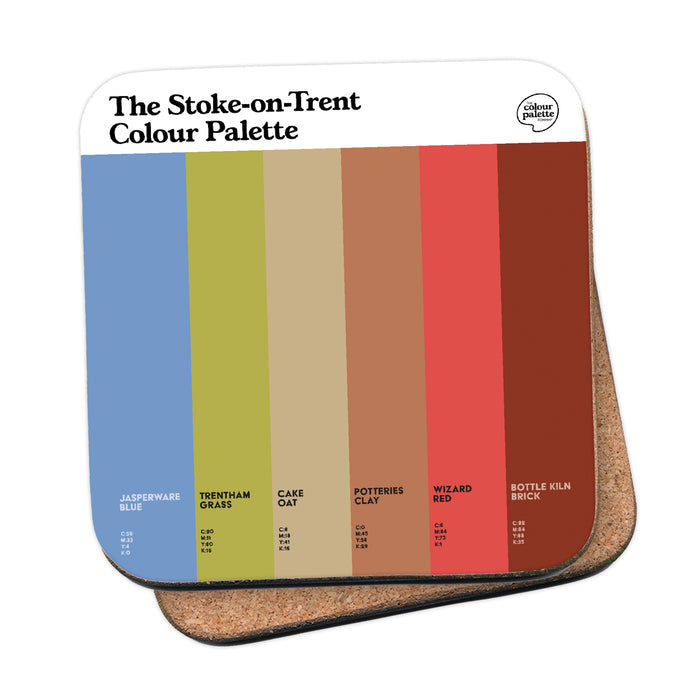 The Stoke on Trent Colour Palette Coaster Gift for new homes