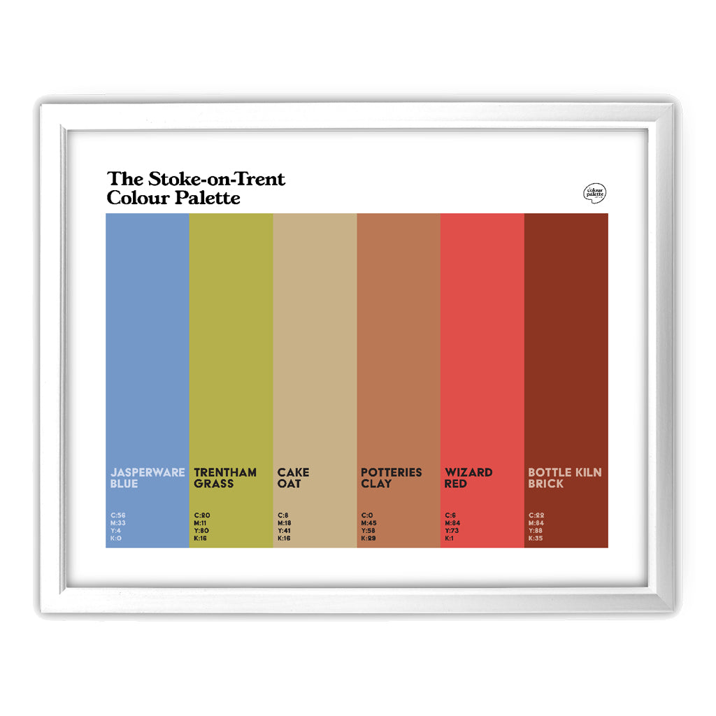 Stoke on Trent Staffordshire wall art framed | The Stoke on Trent Colour Palette