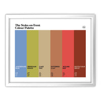 Stoke on Trent Staffordshire wall art framed | The Stoke on Trent Colour Palette