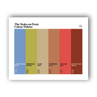 Stoke on Trent Staffordshire wall art unframed | The Stoke on Trent Colour Palette