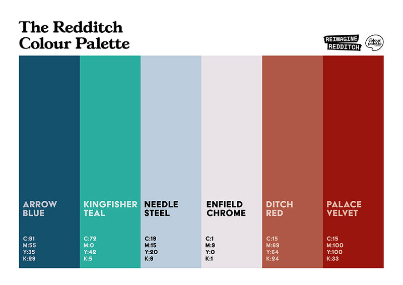 The Redditch Colour Palette poster print