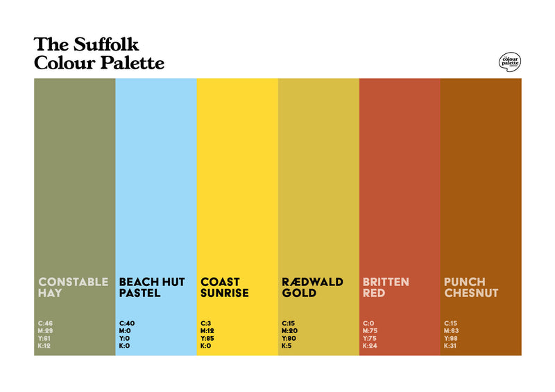 The Suffolk Colour Palette art print