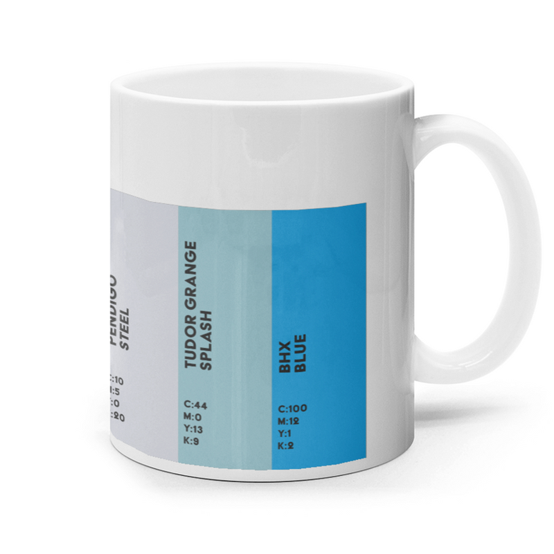 Solihull Colour Palette Mug – Alfred’s Custard to BHX Blue | Solihull Souvenir