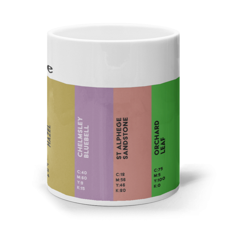 Solihull Colour Palette Mug – Huey Pastel to Tea Room Timber