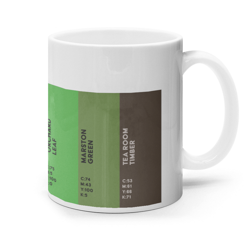 Solihull Colour Palette Mug – Huey Pastel to Tea Room Timber