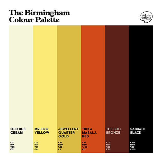 Birmingham Colour Palette Drawstring Bag