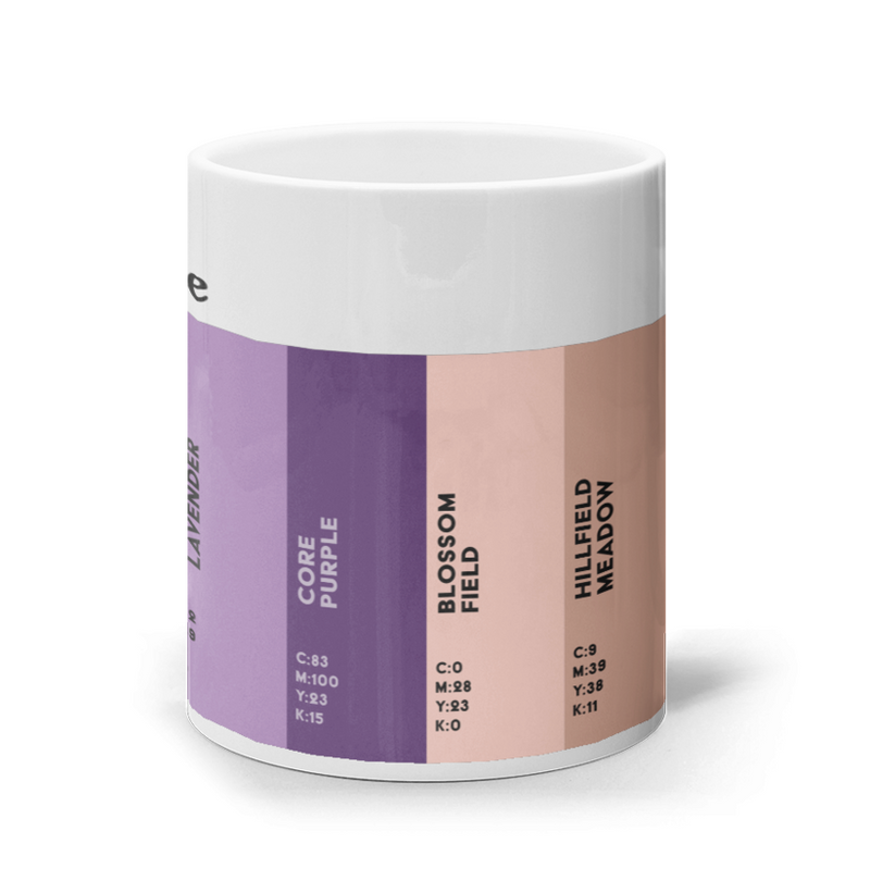 The Solihull Colour Palette Mug – Kingfisher Teal to Soily Hill Brown