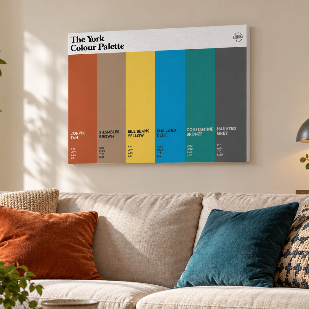 York Canvas Wall Art from The Colour Palette Company