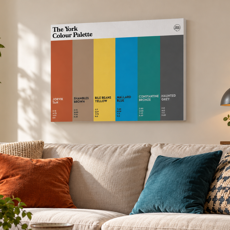 York Canvas Wall Art from The Colour Palette Company
