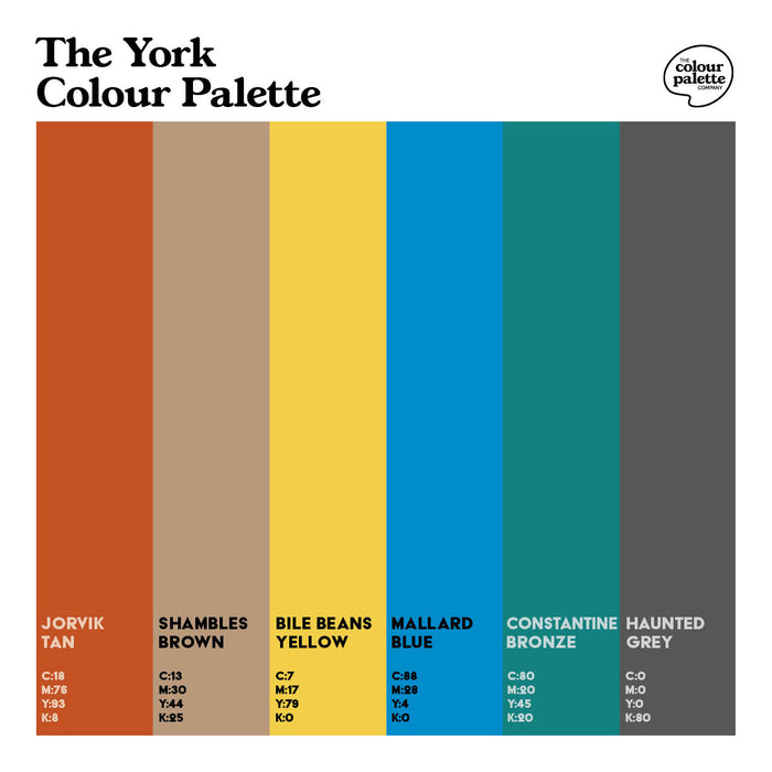 Colours of York on the York Colour Palette design