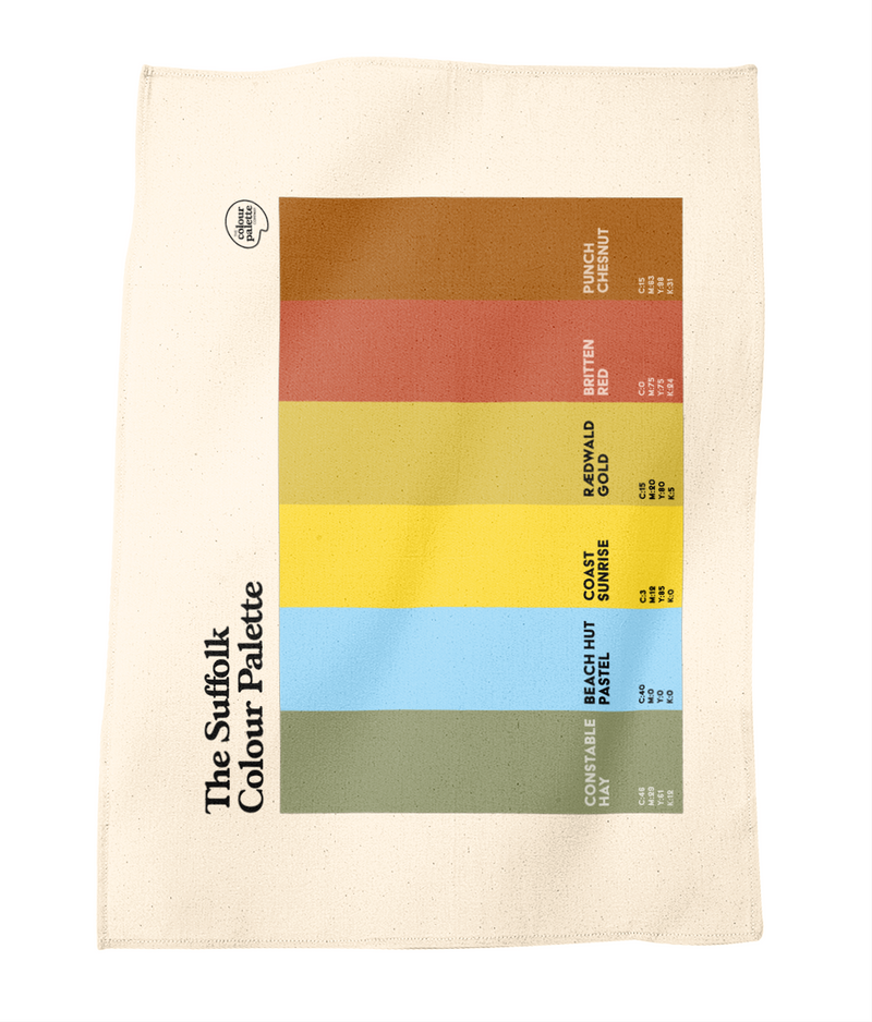 The Suffolk Colour Palette Tea Towel