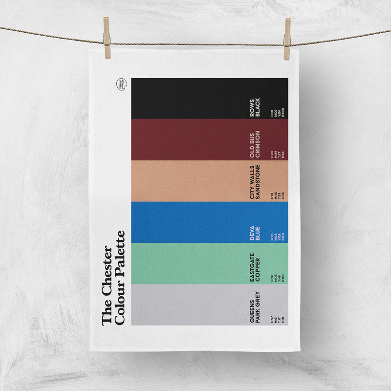 The Chester Colour Palette Kitchen Tea Towel