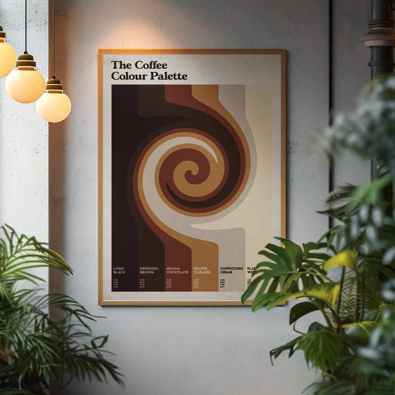 Coffee colours art print