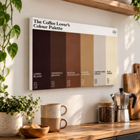 Coffee Lovers Canvas Wall Art Gift featuring the colours of coffee