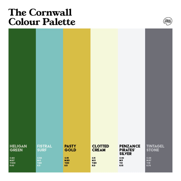 Cornwall Colour Palette featuring the colours of Cornwall
