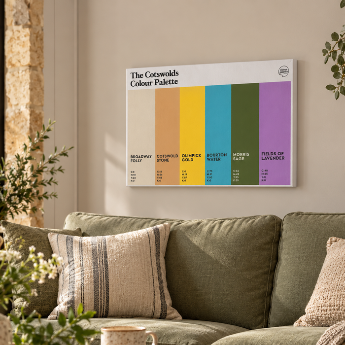 Cotswolds colours canvas wall art